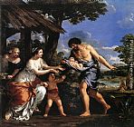 Pietro Da Cortona Famous Paintings - Romulus and Remus Given Shelter by Faustulus